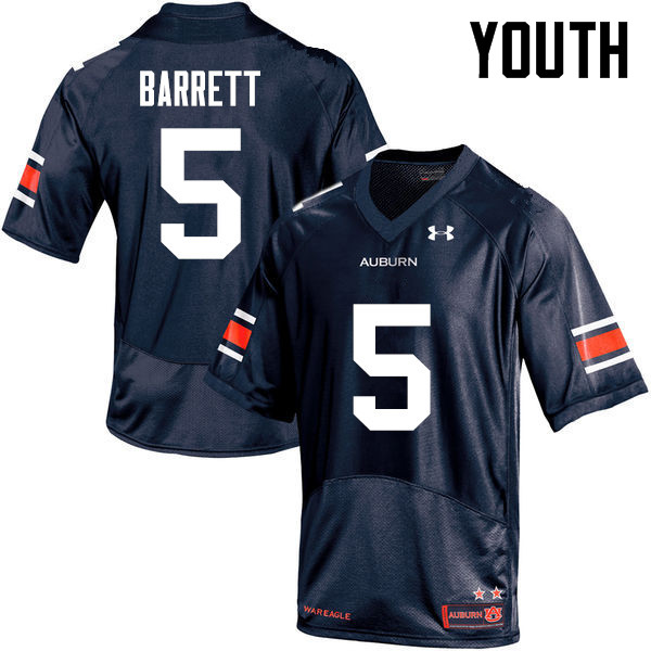 Auburn Tigers Youth Devan Barrett #5 Navy Under Armour Stitched College NCAA Authentic Football Jersey HCI7774MQ
